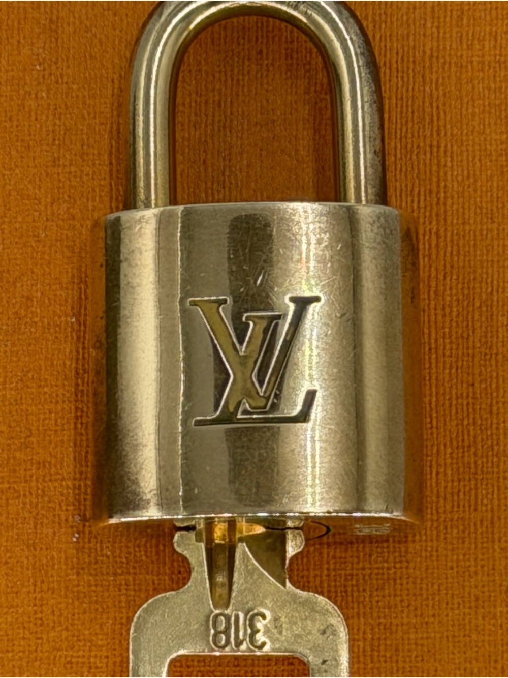 Authentic Louis Vuitton Gold-Tone LV Lock and Key Set - Picture 8 of 8